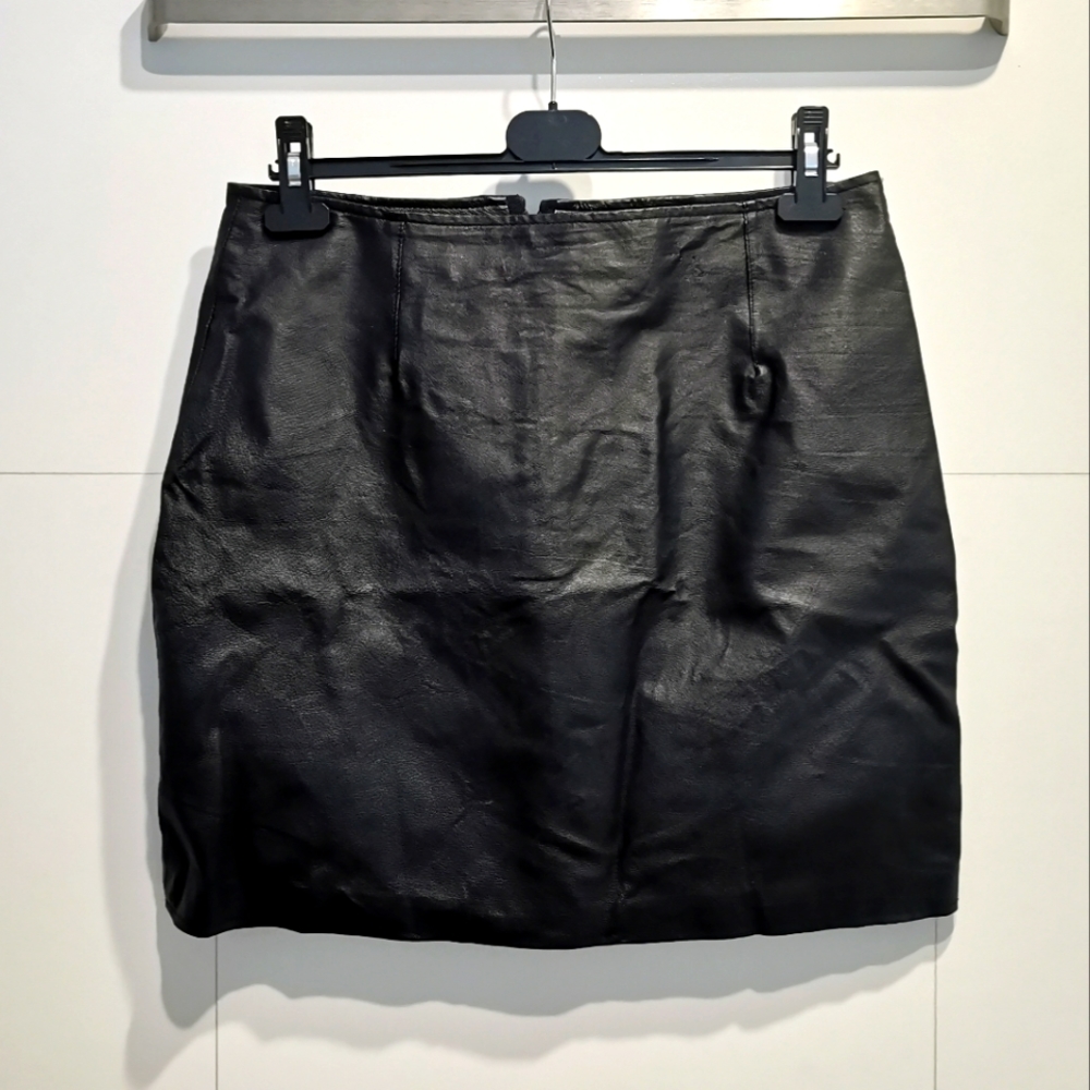 Exchange by Irwin Bilerman leather mini skirt size 13 black